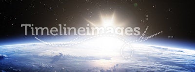 Cinematic horizon of Earth from space