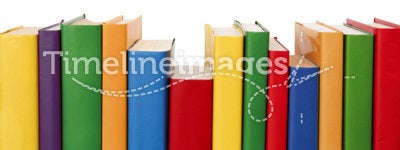 Colorful books border
