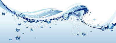 Water Wave With Bubbles