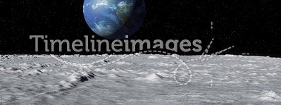 Earth moon surface