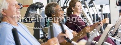 Patients Working Out In Gym