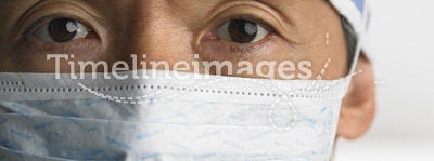 Surgeon with face mask