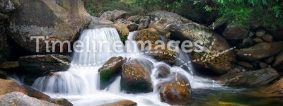 Blurred Waterfalls Nature Landscape in Blue Ridge