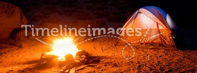 Tent and Campfire
