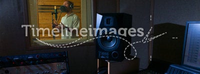 Man in the music studio
