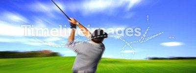 Golfer swing blur