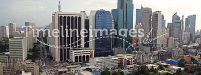 Makati city skyline manila philippines